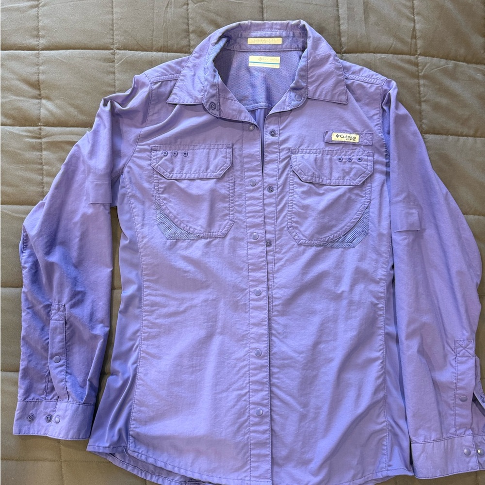 Columbia Purple Button Down Shirt for Women
